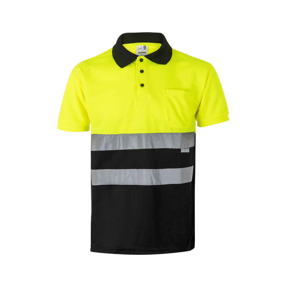 Vl Cupid. Two-Tone Bird-Eye Polo Shirt (160G/M²) With Short Sleeves, In Polyester (100%)