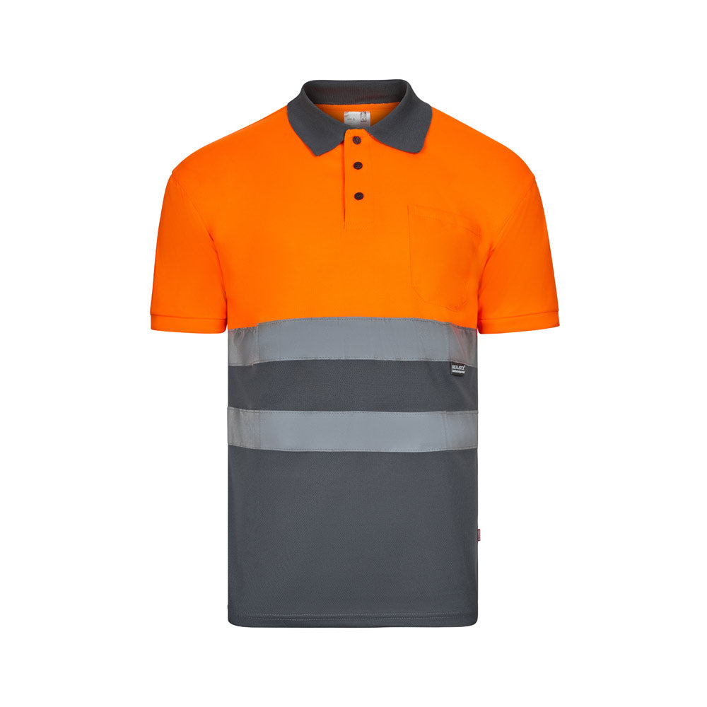 Vl Cupid Large. Two-Tone Bird-Eye Polo Shirt (160G/M²) With Short Sleeves, In Polyester (100%)