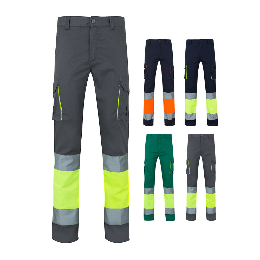 Vl Zeus. Two-Tone, Multi-Pocket Stretch Trousers (240G/M²), In Cotton (46%), Eme (38%) And Polyester (16%)
