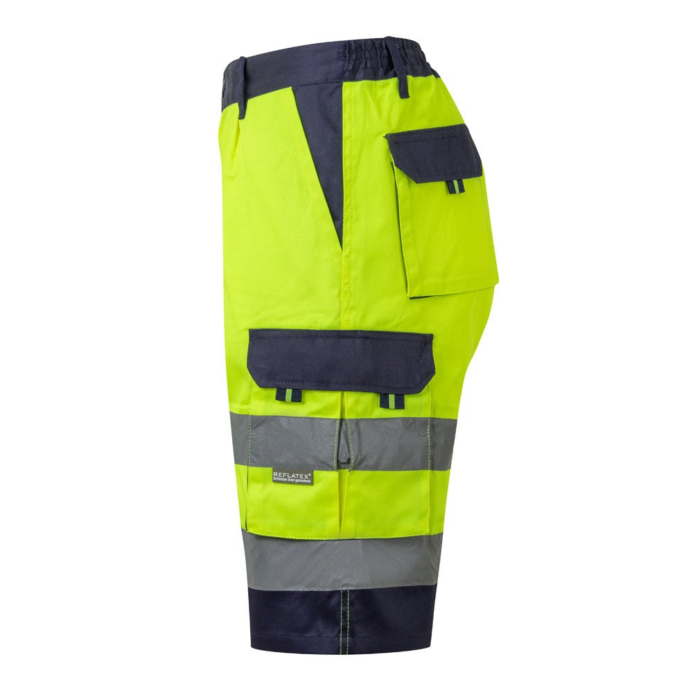 Vl Hades. Two-Tone Multi-Pocket Bermuda Shorts (210G/M²), In Cotton (20%) And Polyester (80%)