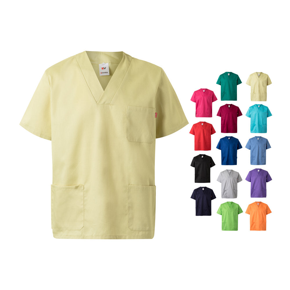 Vl Illapa. Twill Tunic (190G/M²) With Short Sleeves, In Polyester (65%) And Cotton (35%)