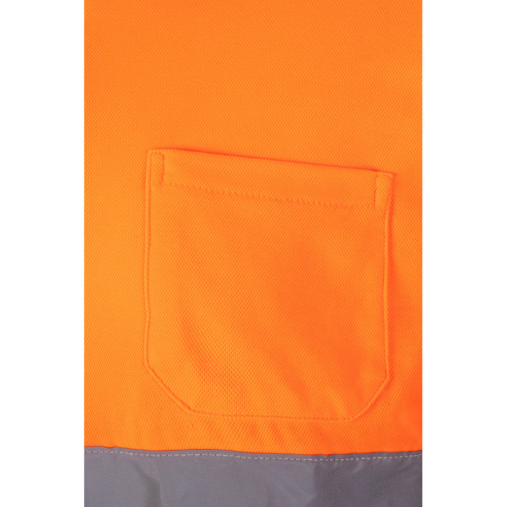 Vl Pluto Large. Two-Tone Piqué Polo Shirt (150G/M²) With Long Sleeves, In Cotton (55%) And Polyester (45%)