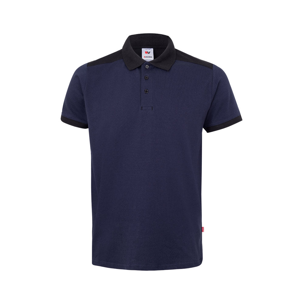 Vl Veles. Two-Tone Stretch Piqué Polo Shirt (200G/M²) With Short Sleeves, In Polyester (96%) And Elastane (4%)
