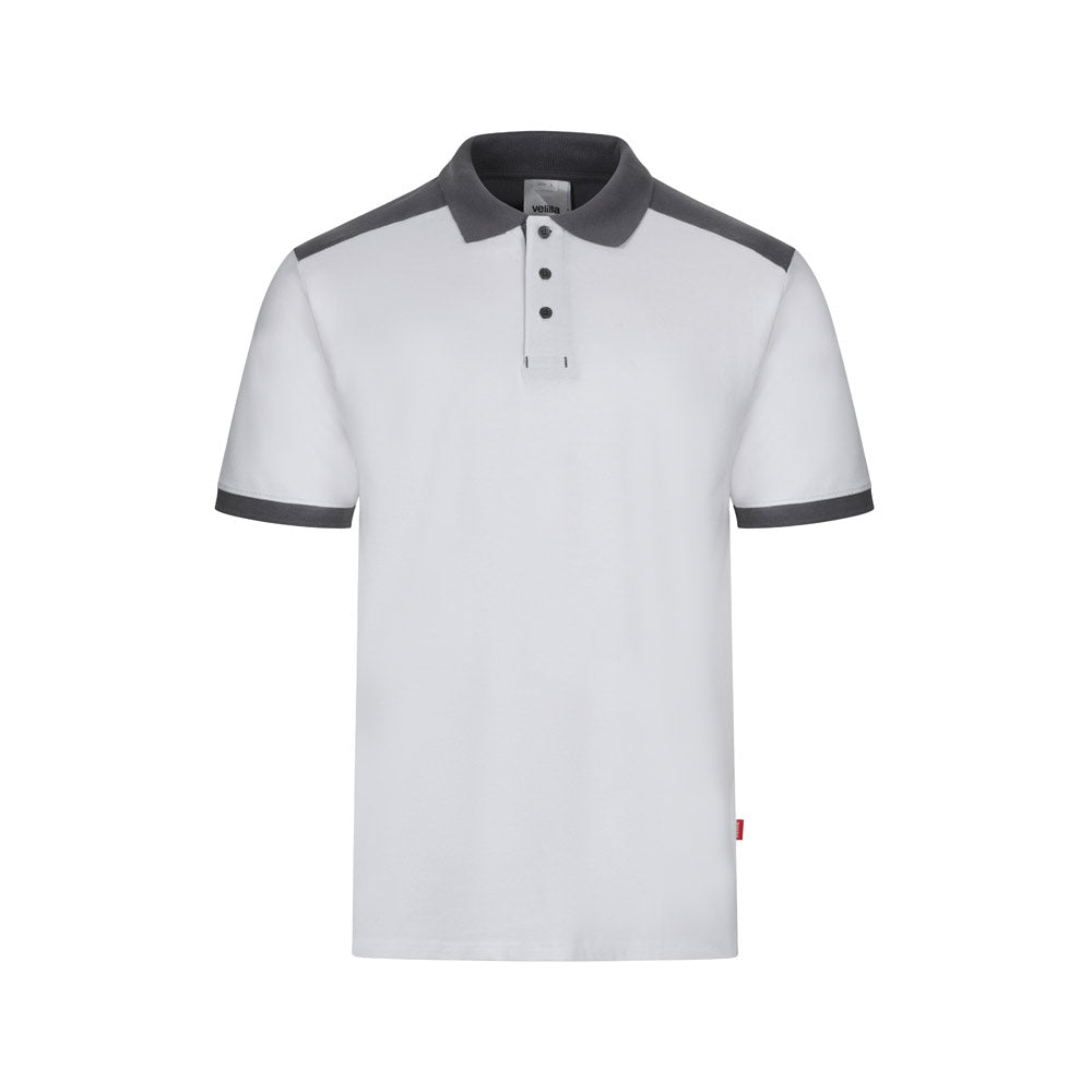 Vl Veles. Two-Tone Stretch Piqué Polo Shirt (200G/M²) With Short Sleeves, In Polyester (96%) And Elastane (4%)