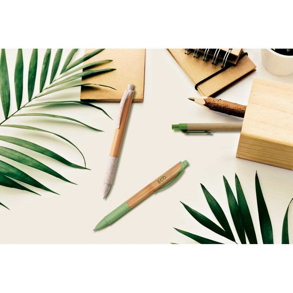 Kuma. Bamboo Ball Pen With Non-Slip Clip