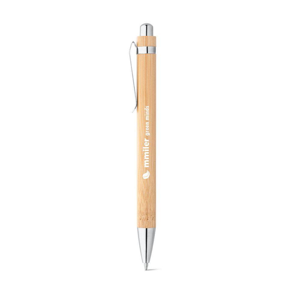 Hera. Bamboo Ball Pen With Metal Clip