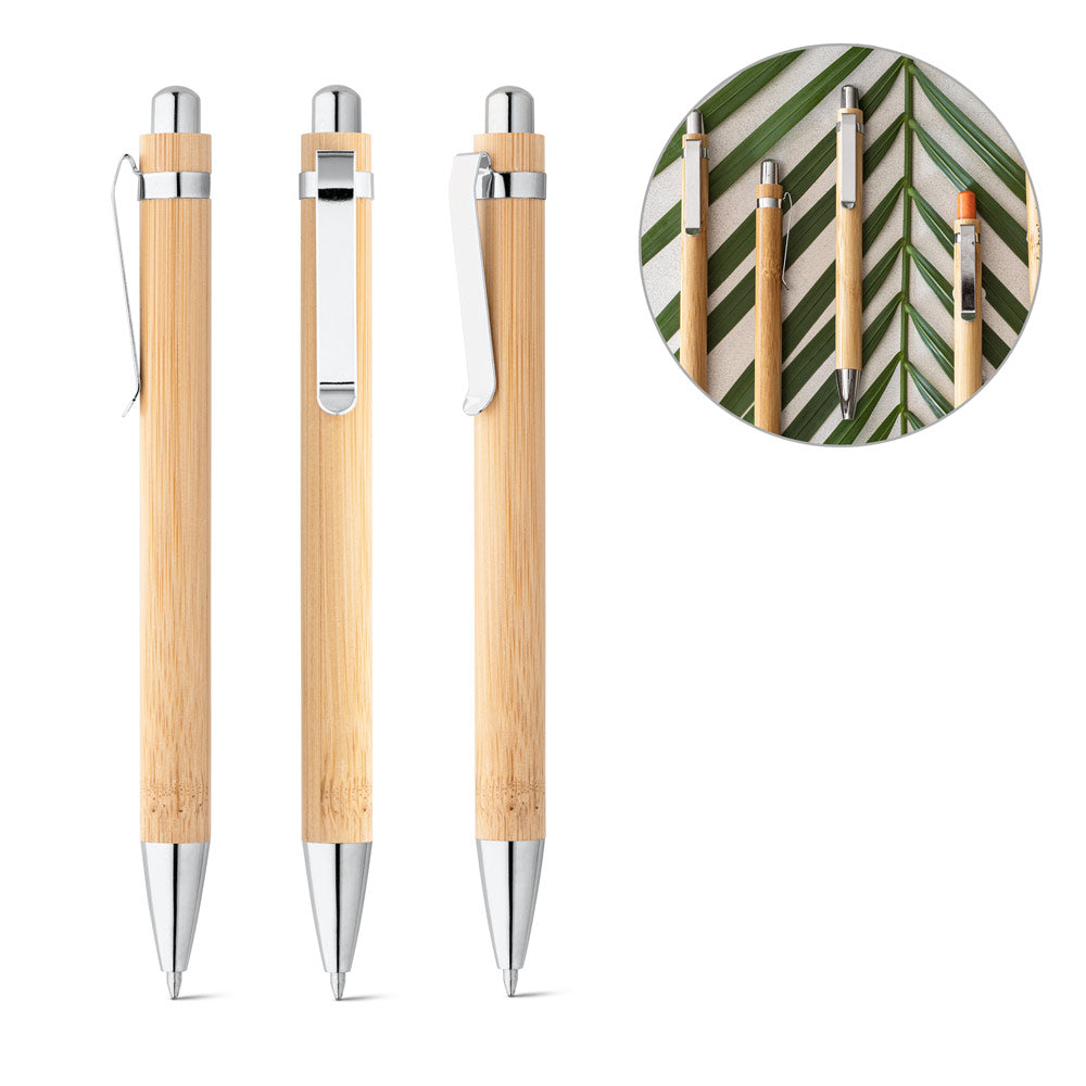 Hera. Bamboo Ball Pen With Metal Clip