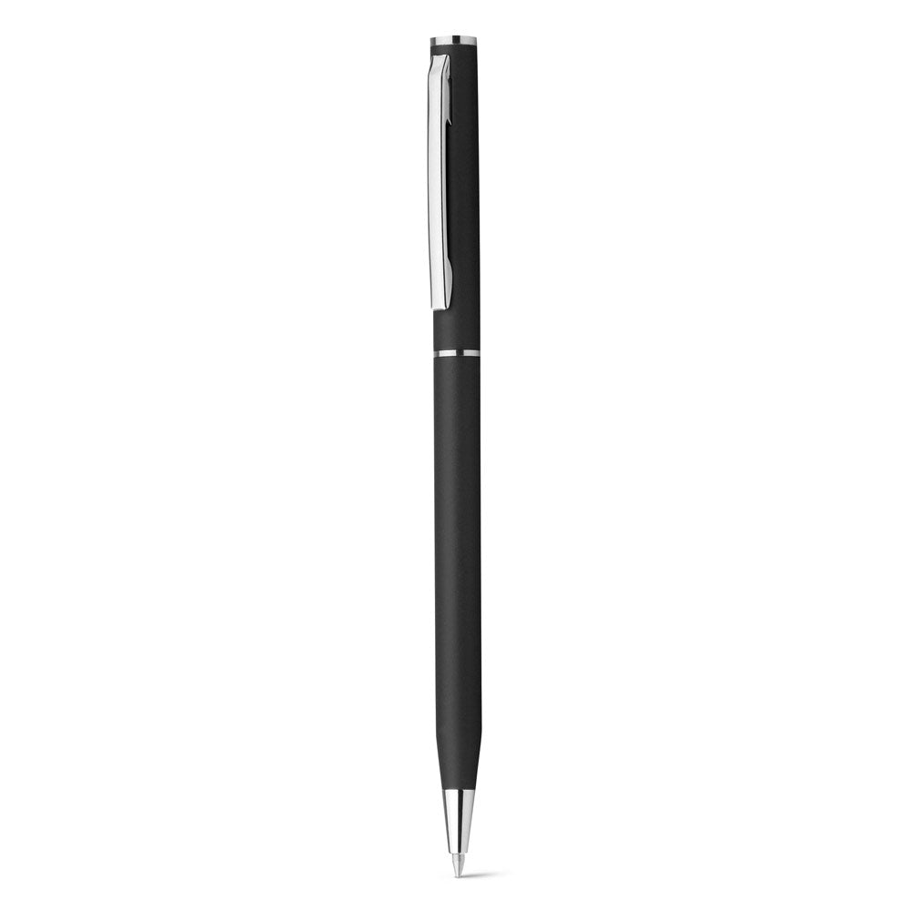 Lesley Metallic. Aluminium Ball Pen With Clip And Twist Mechanism