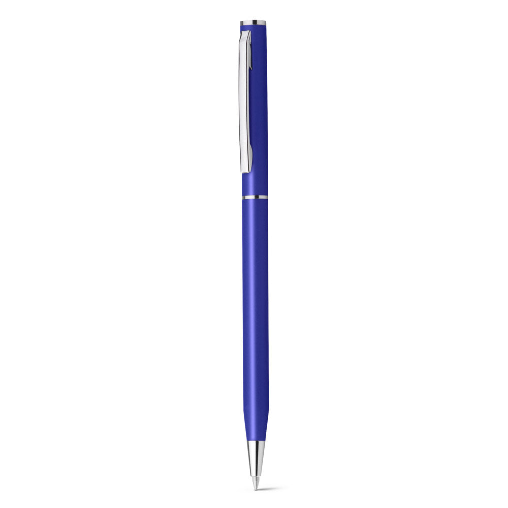 Lesley Metallic. Aluminium Ball Pen With Clip And Twist Mechanism