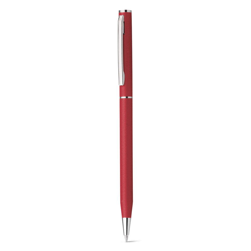 Lesley Metallic. Aluminium Ball Pen With Clip And Twist Mechanism