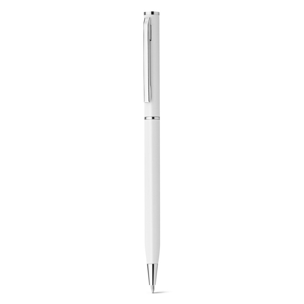Lesley Metallic. Aluminium Ball Pen With Clip And Twist Mechanism