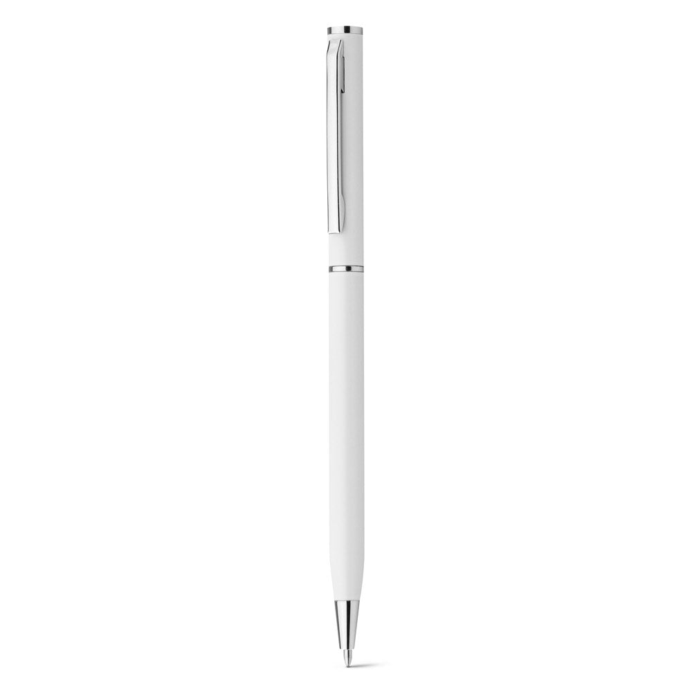 Lesley Metallic. Aluminium Ball Pen With Clip And Twist Mechanism