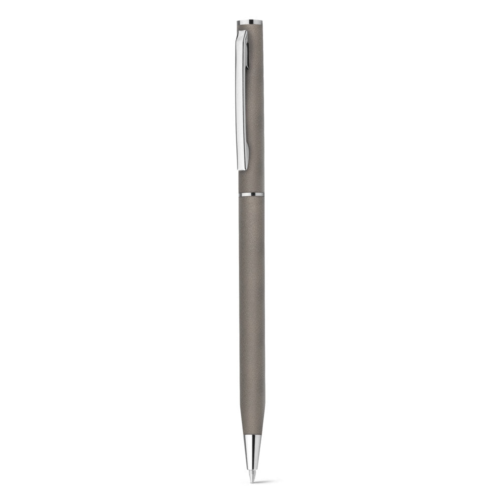 Lesley Metallic. Aluminium Ball Pen With Clip And Twist Mechanism