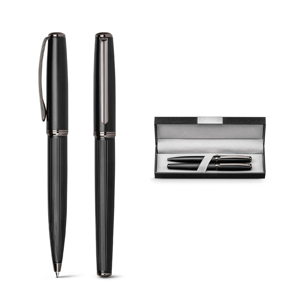 Imperio. Metal Rollerball And Ballpoint Set With Twist Mechanism