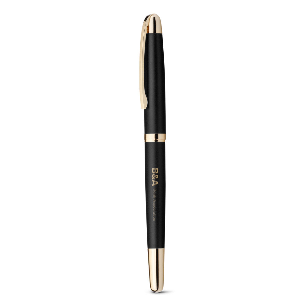 Ezekiel Roller. Metal Rollerball With Gold Trim