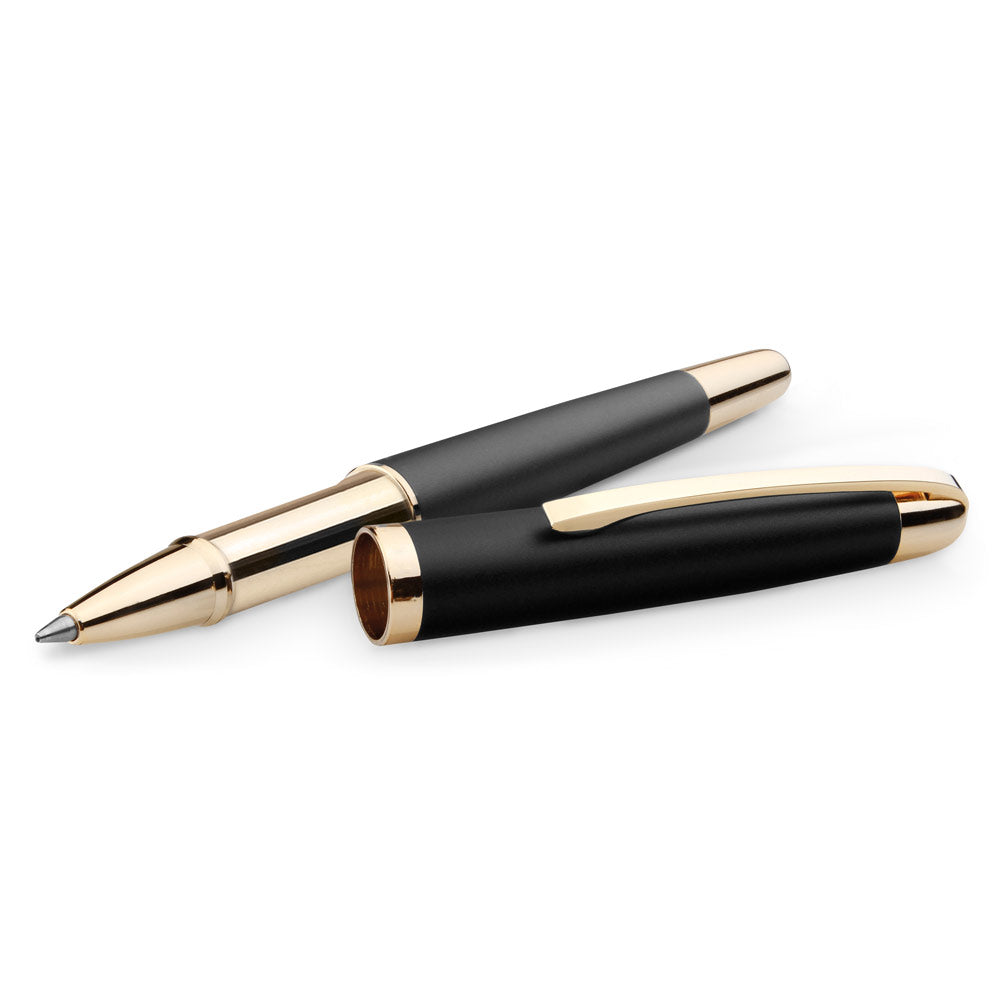Ezekiel Roller. Metal Rollerball With Gold Trim