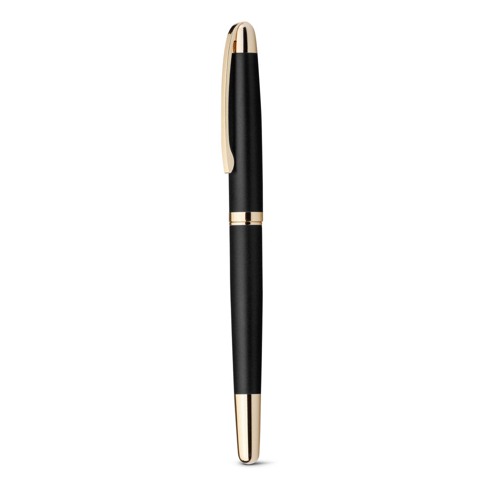 Ezekiel Roller. Metal Rollerball With Gold Trim