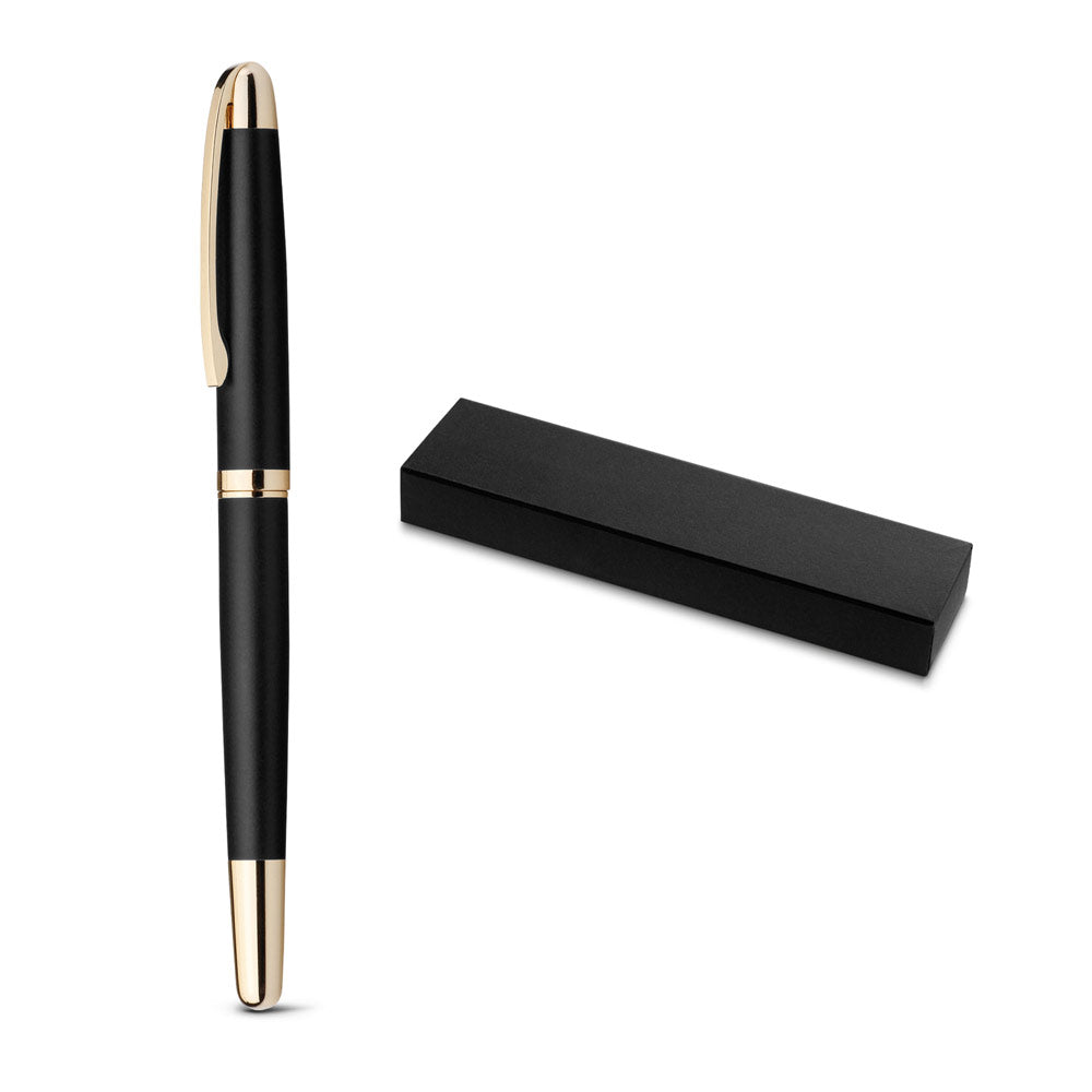 Ezekiel Roller. Metal Rollerball With Gold Trim