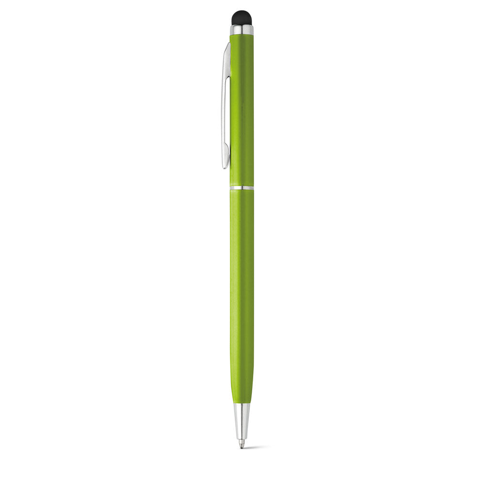 Zoe. Aluminium Ball Pen With Twist Mechanism And Touch Tip