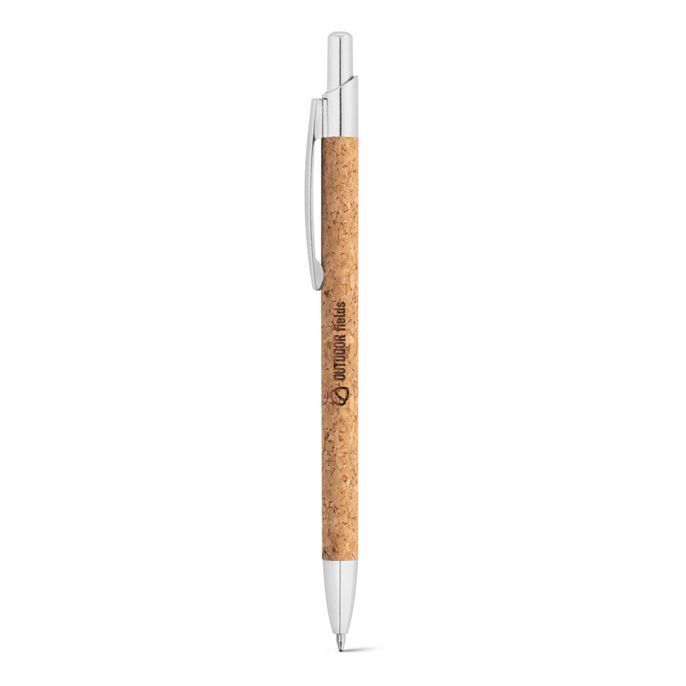 Natura. Cork And Recycled Aluminum (100% Ral) Ball Pen With Clip