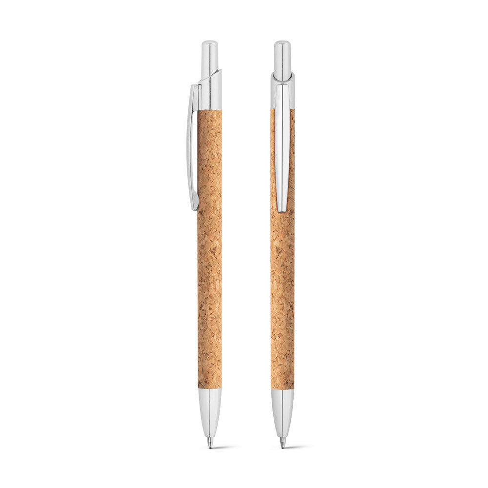 Natura. Cork And Recycled Aluminum (100% Ral) Ball Pen With Clip