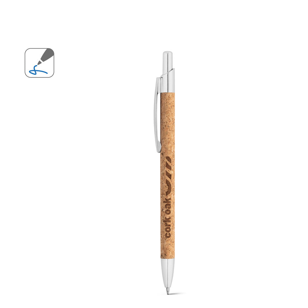 Natura. Cork And Recycled Aluminum (100% Ral) Ball Pen With Clip