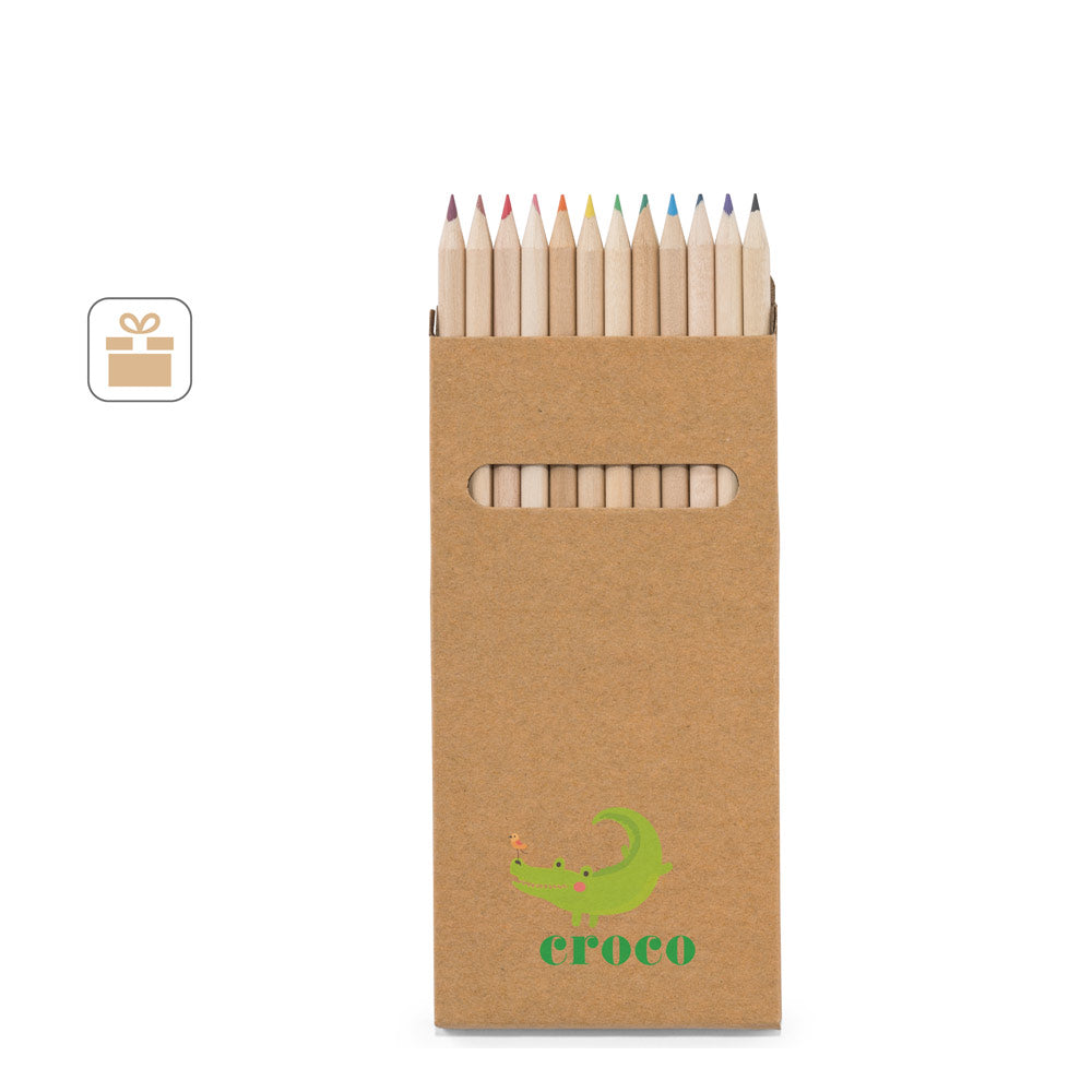 Croco. Pencil Box With 12 Coloured Pencils
