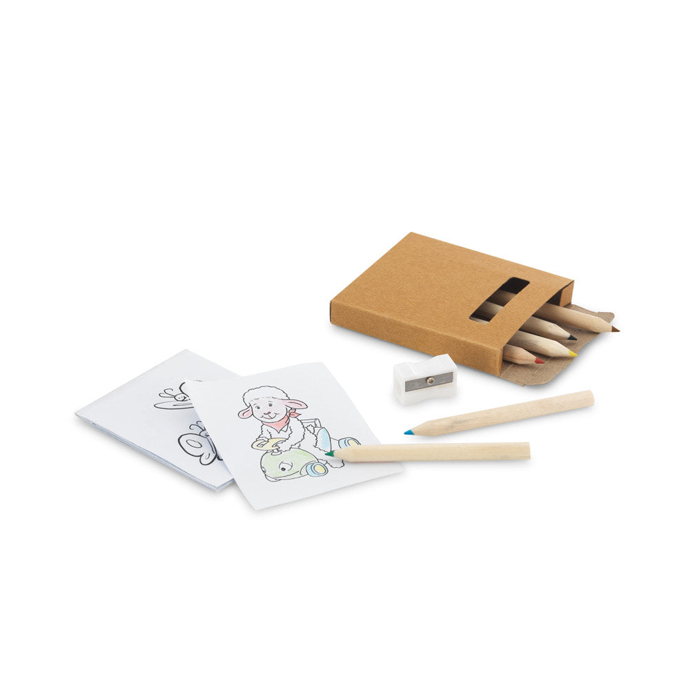 Anim. Colouring Set With Colouring Pencils