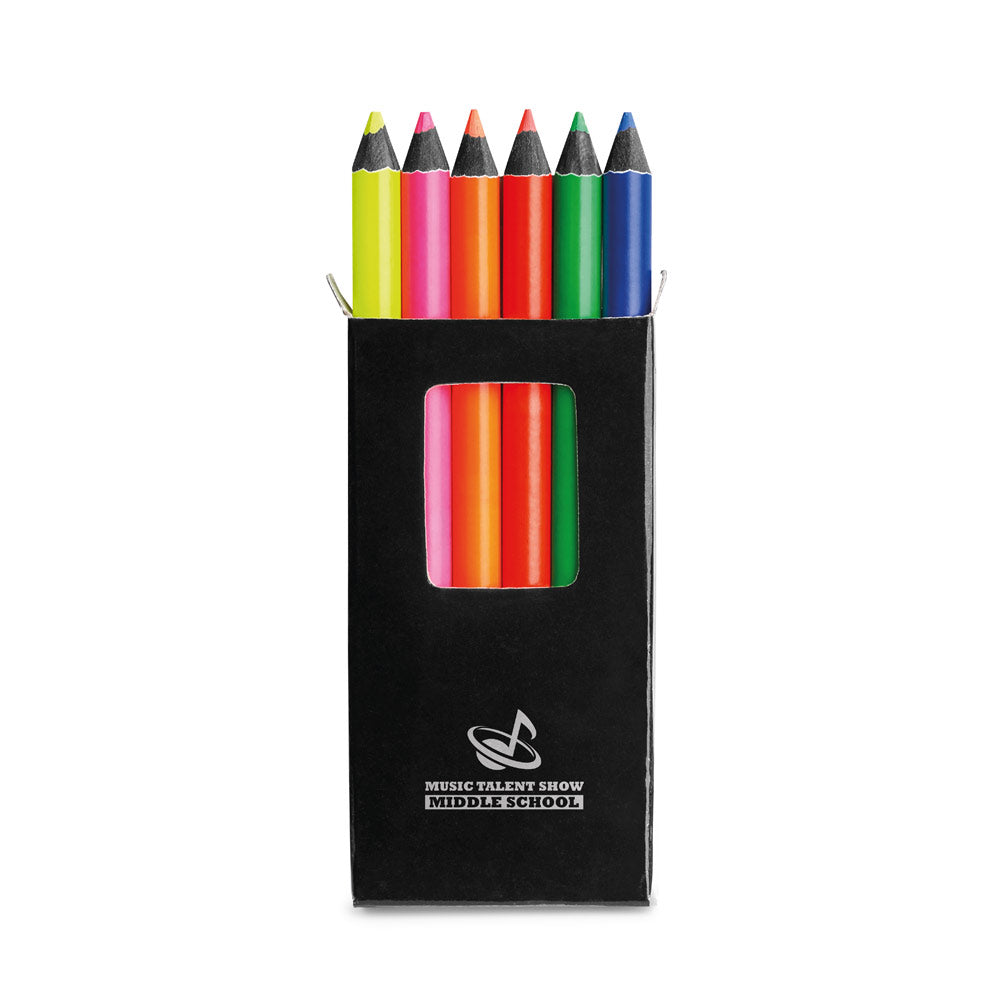 Memling. Pencil Box With 6 Coloured Pencils