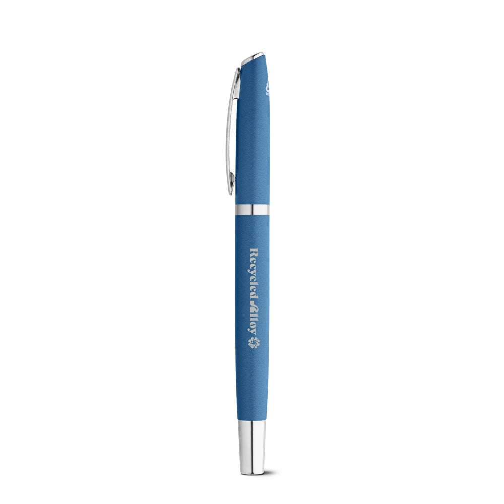 Re-Lando-Set. Roller And Ball Pen Set With Recycled Aluminium (100% Ral) Body