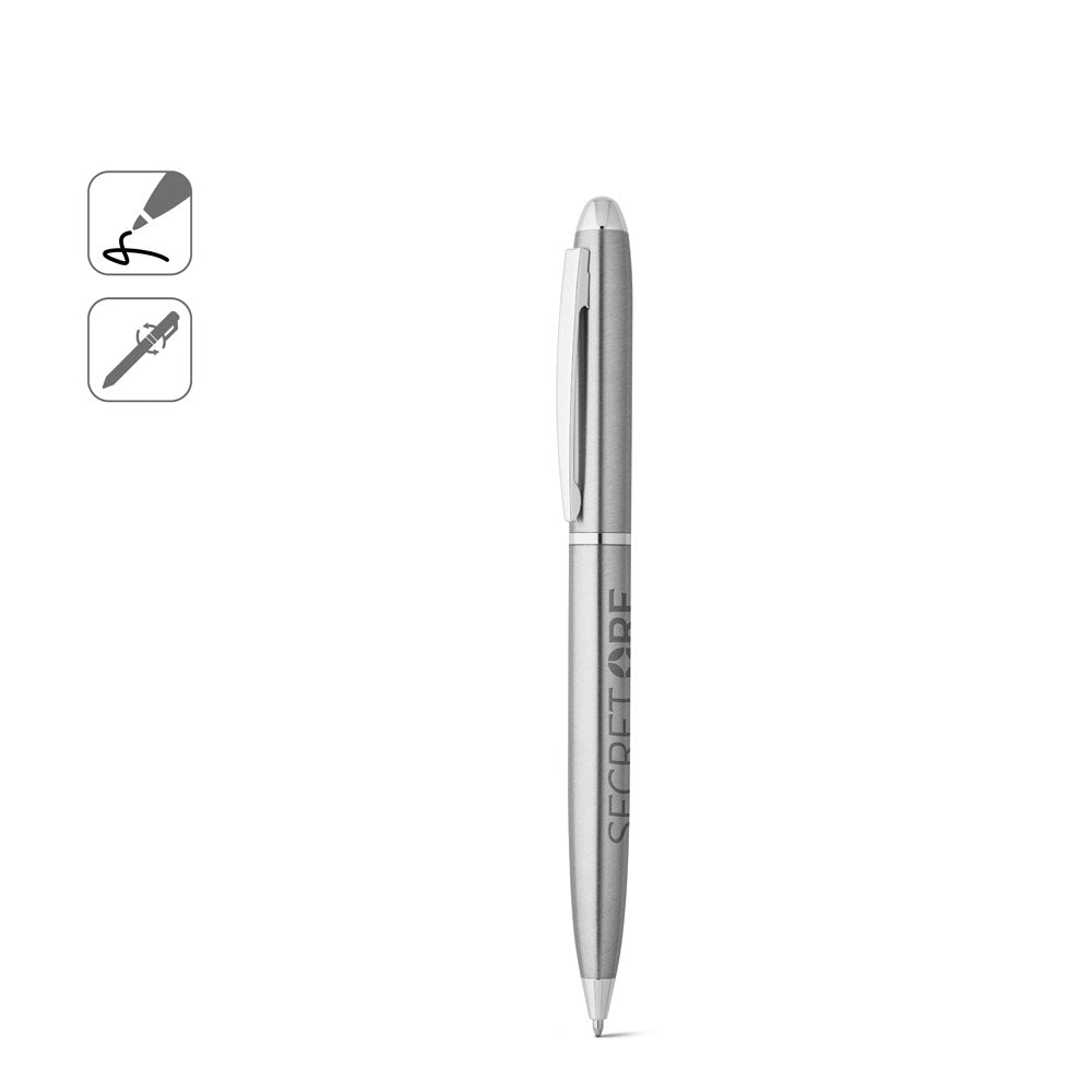 Chris. Ballpoint Pen With Stainless Steel Body (53% Rss) With Clip