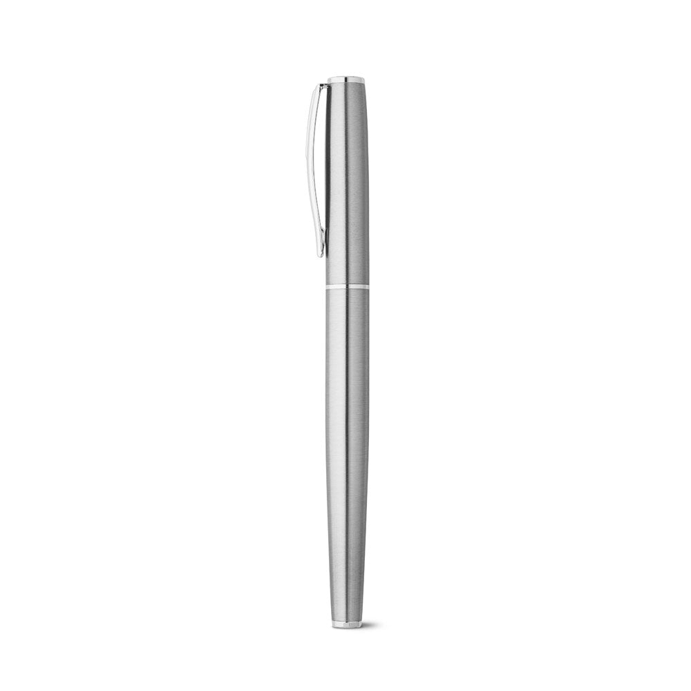 Ella. Roller And Ballpoint Pen Set With Stainless Steel Body (53% Rss) With Clip
