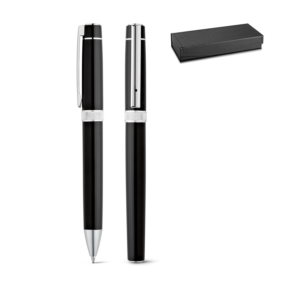 Douro. Metal Rollerball And Ballpoint Set With Clip