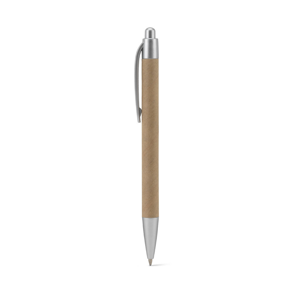 Kyra. Ballpoint Pen Made From 100% Recycled Paper And Details In Recycled Abs (100% Rabs)