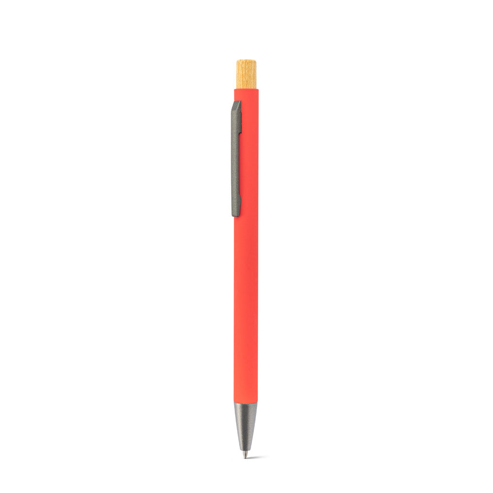 Zylen. Ballpoint Pen In Recycled Aluminum (100% Ral), With Rubber Finish