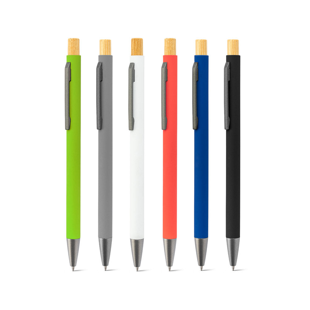 Zylen. Ballpoint Pen In Recycled Aluminum (100% Ral), With Rubber Finish