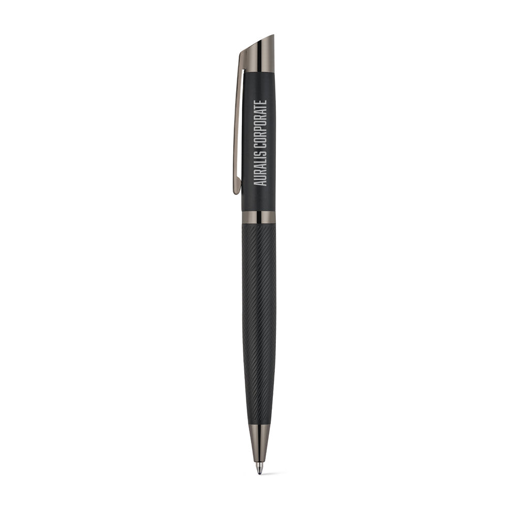 Kingsley. Set Comprising 1 Ballpoint Pen And 1 Rollerball Pen In Aluminium, With Blue Dokumental® Ink