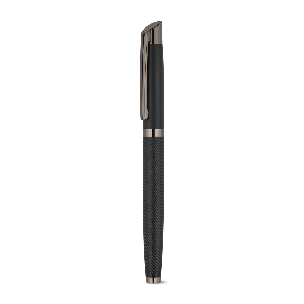 Kingsley. Set Comprising 1 Ballpoint Pen And 1 Rollerball Pen In Aluminium, With Blue Dokumental® Ink