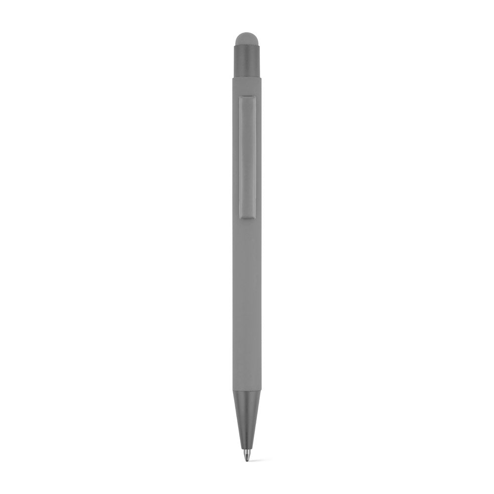 Clint Touch. Ballpoint Pen With A Modern Design Made From Recycled Aluminum (100% Ral), With A Rubber Finish