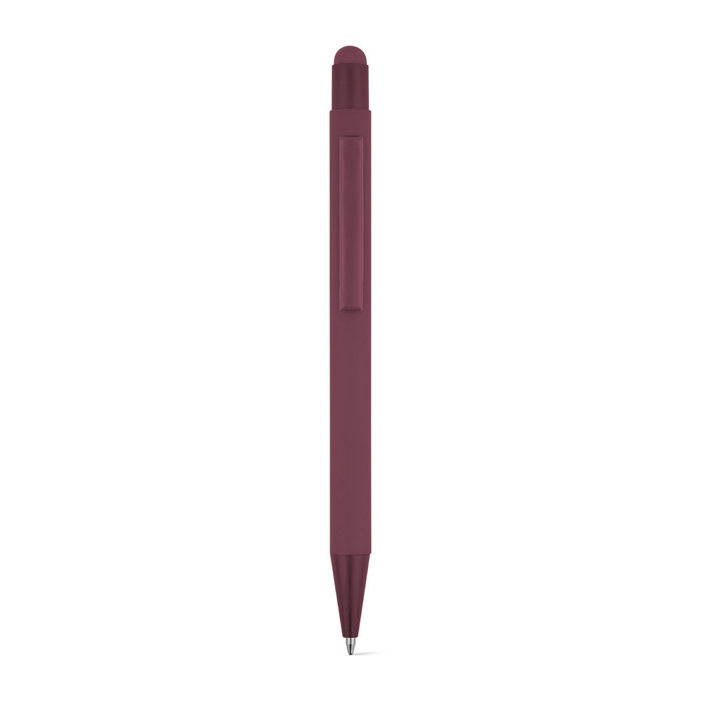 Clint Touch. Ballpoint Pen With A Modern Design Made From Recycled Aluminum (100% Ral), With A Rubber Finish