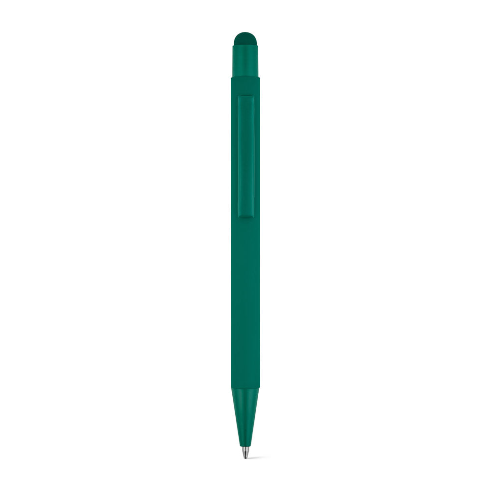 Clint Touch. Ballpoint Pen With A Modern Design Made From Recycled Aluminum (100% Ral), With A Rubber Finish