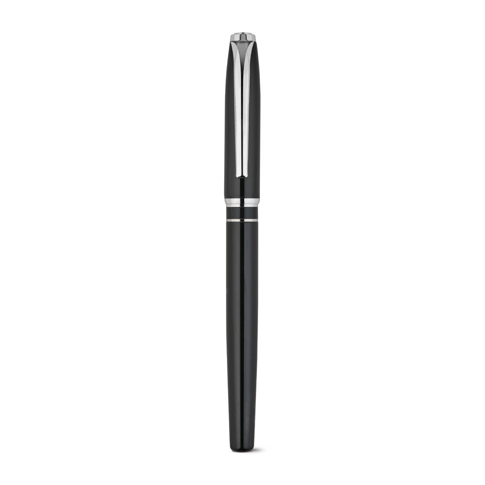 Saramago. Premium Set Comprising 1 Ballpoint Pen And 1 Rollerball Pen In Copper And Stainless Steel, With Blue Ink