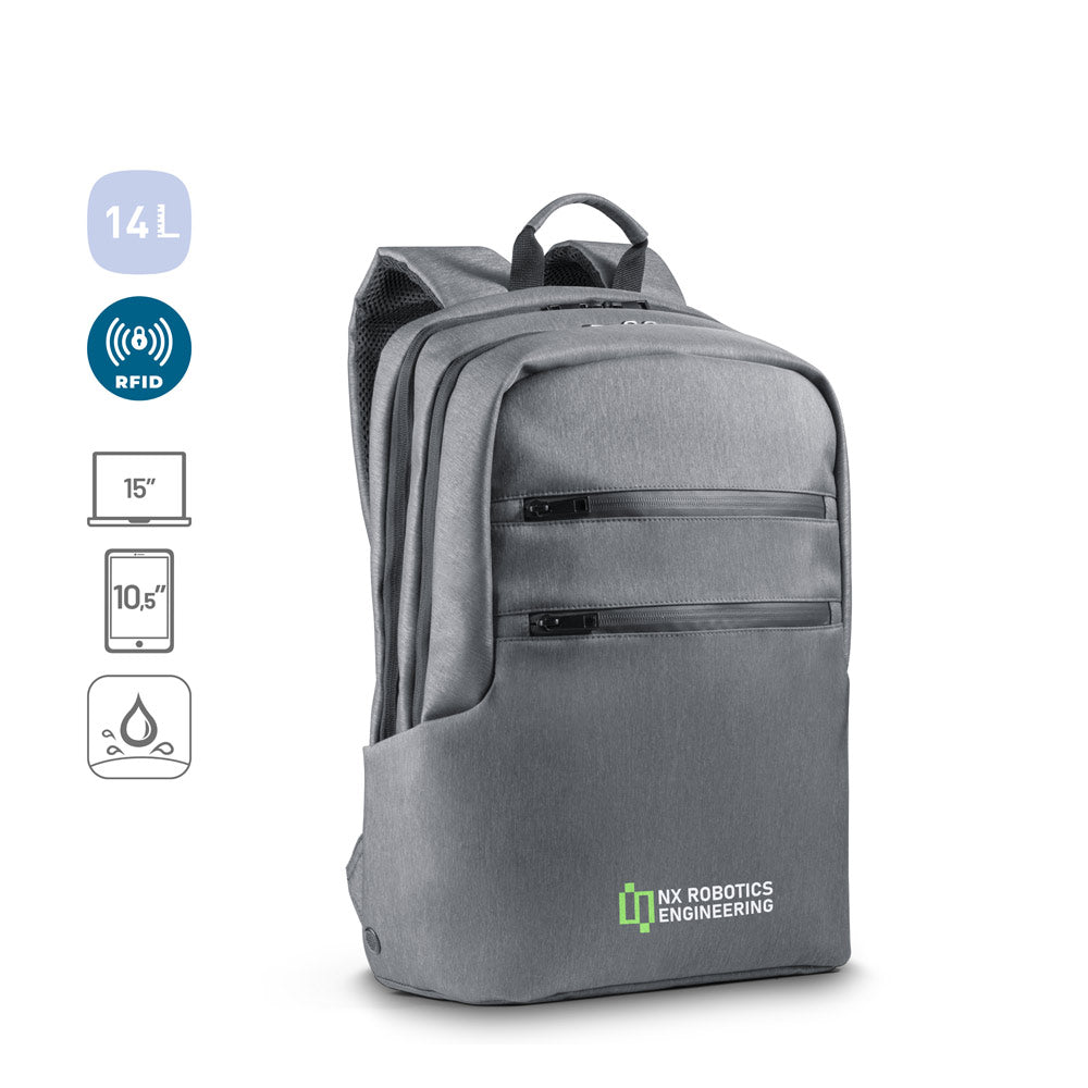 Brooklyn. Waterproof 2 Tone Nylon 15'' Laptop Backpack