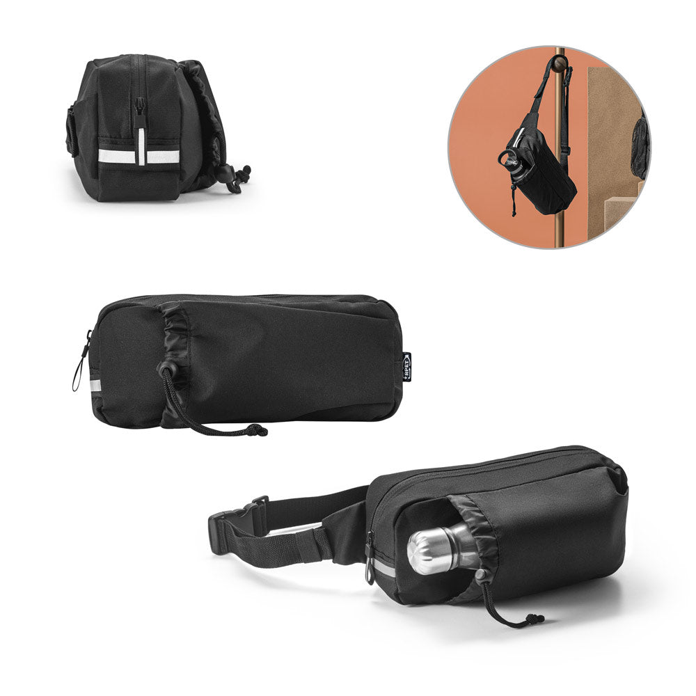 Delfos Pouch. 300D Recycled Polyester And 600D Recycled Polyester Waist Bag With Reflective Elements