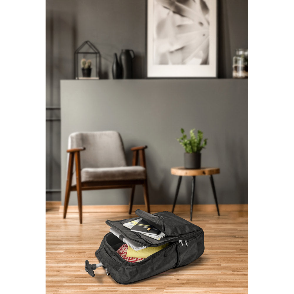 Avenir. 17" Laptop Trolley Backpack In 1680D And 300D Polyester