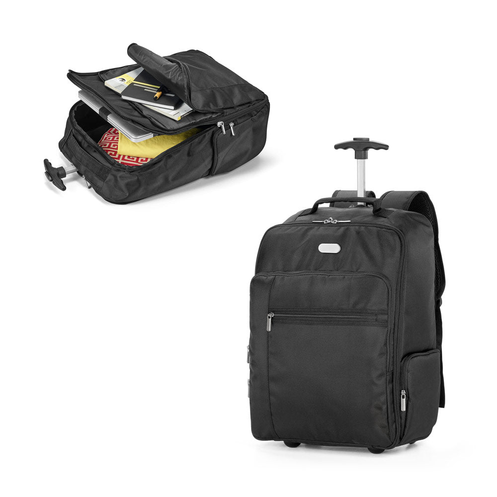 Avenir. 17" Laptop Trolley Backpack In 1680D And 300D Polyester