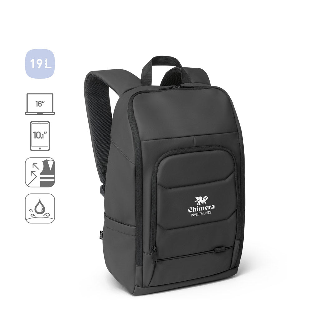 Toulon. 600D Recycled Polyester High-Density Water-Resistant Notebook Backpack 16"
