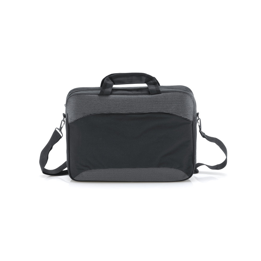 Santana. 15'6" Laptop Briefcase In 2 Tone 600D And 300D Polyester