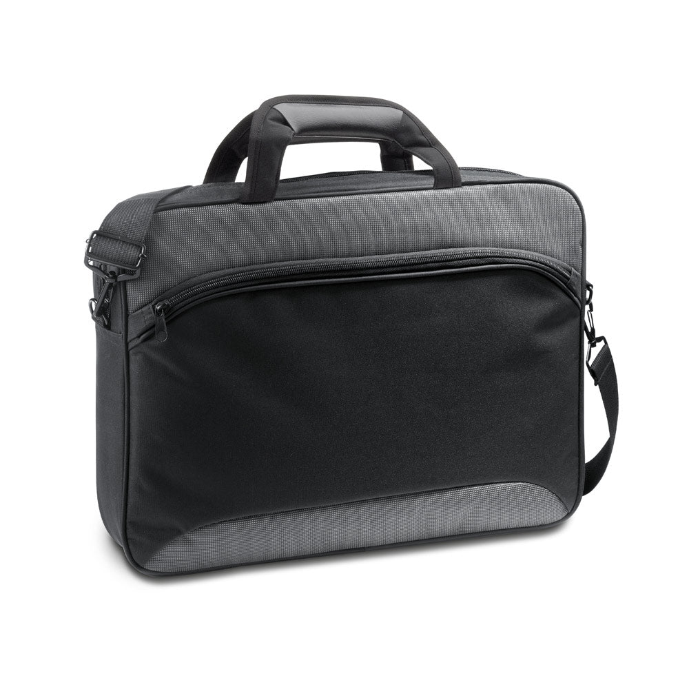 Santana. 15'6" Laptop Briefcase In 2 Tone 600D And 300D Polyester