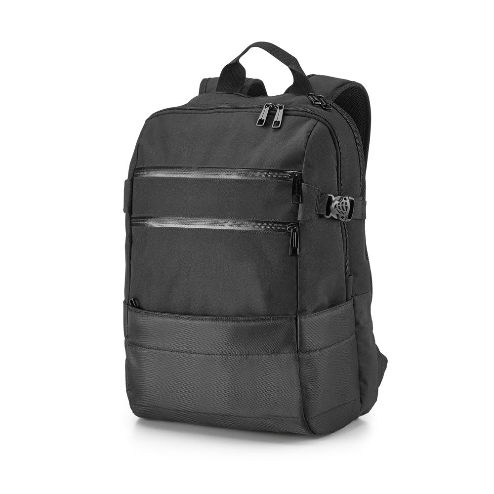 Zippers Bpack. 15'6" Laptop Backpack In 300D Polyester And 840D Jacquard
